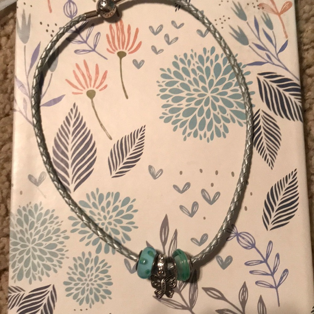 Pandora bracelet with three charms